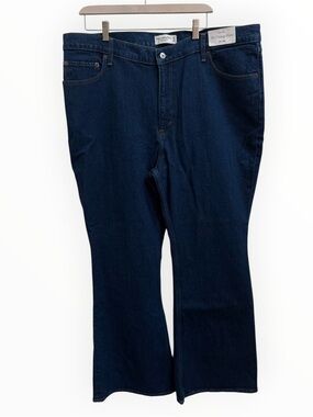 Abercrombie & Fitch The Vintage Flare High Rise dark denim jeans 18 Regular